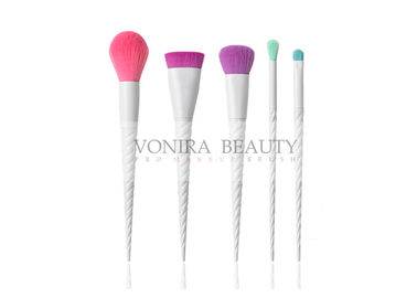 5pcs Putih Spiral Menangani Massal Makeup Brushes Kit Warna Pink Ungu Biru