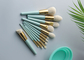 Green Gold 12 Pieces Essential Makeup Brushes Set dengan Custom Private Labe