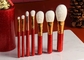 Vonira Professional Christmas Makeup Brushes Set 7pcs Glitter Cosmetic Brush Tool Kit for Girls Birthday Gift Warna Merah