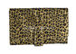 Kapasitas Besar Leopard Pola Makeup Brush Roll Bag Pen Holder Case Berguna Clutch