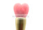 Cute Pink Heart Shape Powder / Blush Makeup Brush dengan Nature Goat Hair