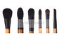 Kustom 6 Piece Private Label Makeup Brushes Set High end Rambut Hewan Pegangan Kayu Alami