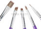 5 Pcs Dekorasi Brush Set Dengan Purple Slim Menangani Seni Koleksi Lukisan Brush Untuk Makanan