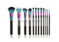 Klasik Rainbrow Ferrule Mass Level Makeup Brushes Set Kosmetik