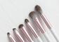 Vonira 10 PCS Pink Putih Gradien Warna Kuas Makeup Set dengan Serat Jagung Label Pribadi Logo