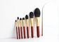 Vonira Essential 7pcs Makeup Brushes Set Dengan Rambut Kambing Alami Emas Ferrule