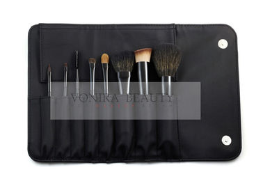 8PCS Travel Makeup Brush Set / Kuas Kosmetik Kit Dengan Black Roll Pouch