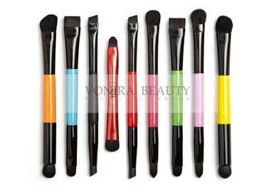 Rainbow Color Mini Ganda Berakhir Makeup Brushes Ukuran Perjalanan Untuk Alas Bedak Dan Bubuk