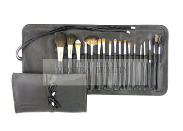 18 Pcs Kayu Natural &amp;amp; Sintetis Makeup Brush Set Kit Dengan Pemegang