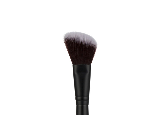 Vonira Professional Dual Ended Makeup Blush Contour Brush Dua Sisi Highlighter Bronzer Brush dengan Gagang Hitam
