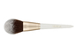 Vonira Beauty Studio Makeup Flat Powder Brush dengan Golden Aluminium Ferrule Birch Wooden Handle