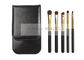Dasar Hadiah 5pcs Eye Makeup Brush Gift Set Dengan Hitam PU Kulit Makeup Brush Case