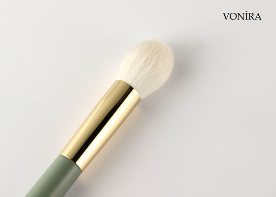 Vonira Custom Grosir Rambut Kambing alami Makeup bubuk bulat kecil Sikat dengan layanan label pribadi