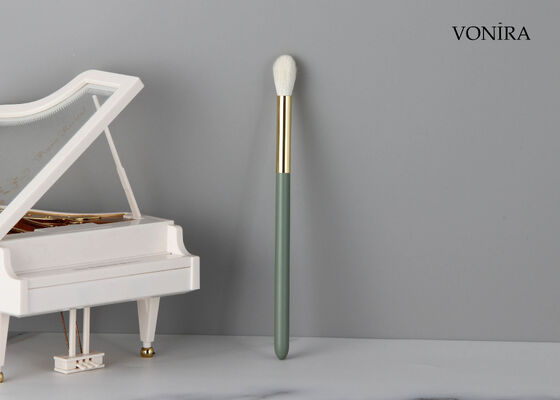 Vonira Grosir Kustom Bulu Kambing Putih Alami Kuas Blending Mata Bulat Berbulu dengan Layanan Label Pribadi