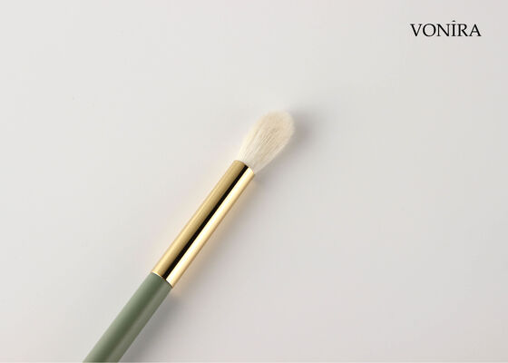 Vonira Custom Grosir Natural Putih Rambut Kambing Tapered Eye Blending Brush dengan Layanan Label Pribadi