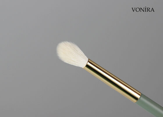 Vonira Custom Grosir Natural Putih Rambut Kambing Tapered Eye Blending Brush dengan Layanan Label Pribadi