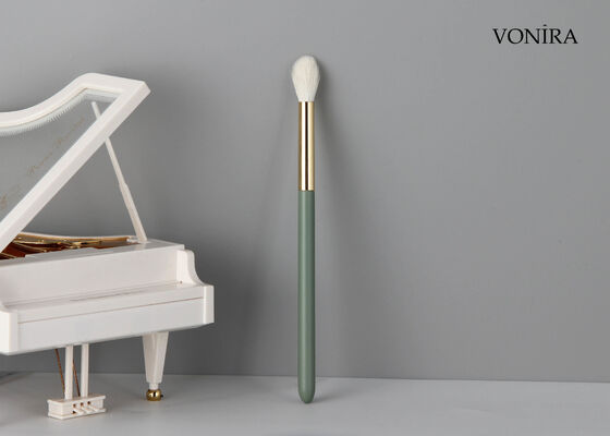 Vonira Custom Grosir Natural Putih Rambut Kambing Tapered Eye Blending Brush dengan Layanan Label Pribadi