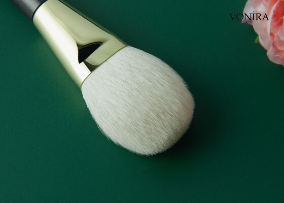 Vonira Custom Grosir Natural Putih Rambut Kambing Lempar Hitam Brown Handle Eye Shader Makeup Brush