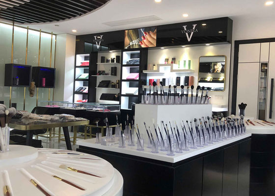 Vonira Professional Dual Ended Makeup Blush Contour Brush Dua Sisi Highlighter Bronzer Brush dengan Gagang Hitam