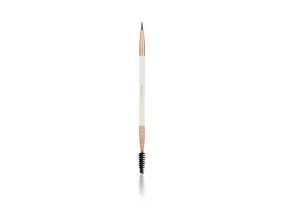 Vonira Beauty Dual Eyeliner Mascara Makeup Brush Double Ended Dengan Aluminium Ferrule Birch Wooden Handle
