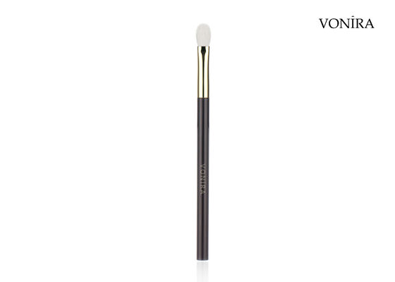 Vonira Custom Grosir Natural Putih Rambut Kambing Datar Hitam Brown Handle Datar Mata Campuran Makeup Brush