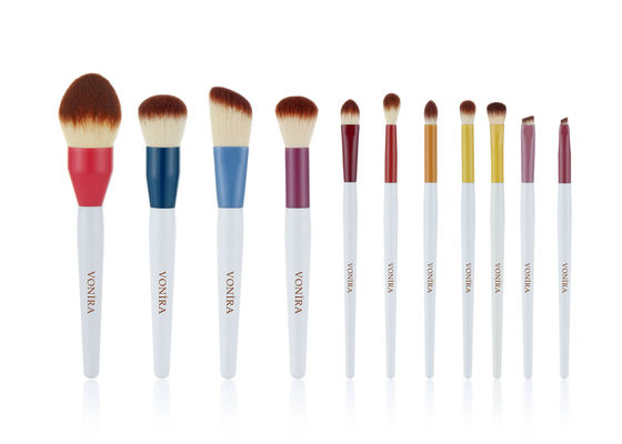11 Pcs Buatan Tangan Nano Crystal Fiber Makeup Brush Set