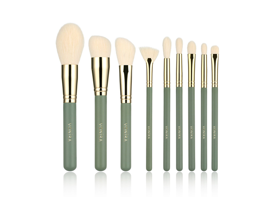 Vonira Beauty 9 Pcs Hijau Serat Sintetis Makeup Brush Set Brochas Maquillaje Makeup Brushes